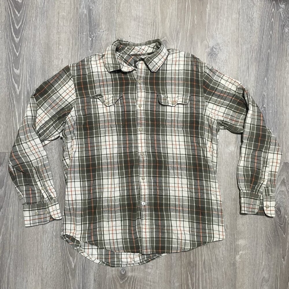 Timberland Men’s Flannel Shirt Size Large – Long Sleeve Plaid Button-Up Outdoor